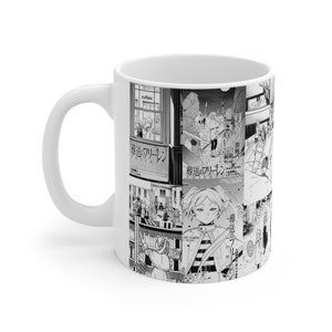 Frieren Ceramic Mug 11oz, Fern, Stark, Manga cup, Manga mug, Kawaii mug, Anime mug, teacup, gifts for anime lovers