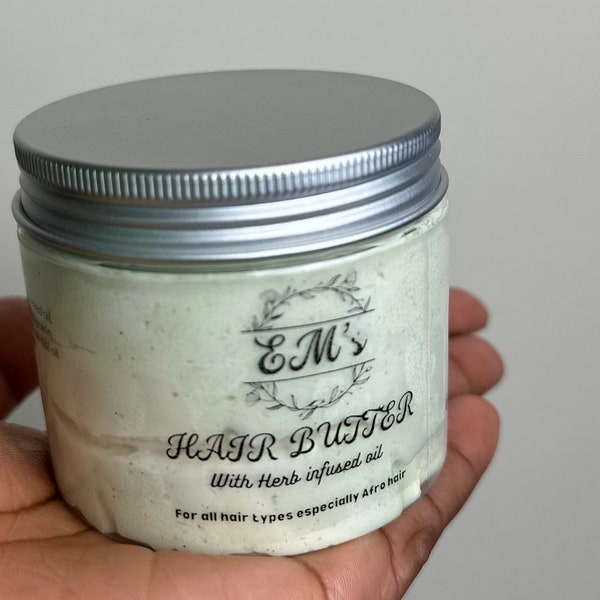 Haarwuchs-Haarbutter, Sheabutter und Kakaobutter, veganes Bio-Moringa-Kräuter-Haaröl, 4c, Afro-Haar, alle Haare