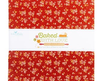 Baked with Love 10"layer cake by Lori Holt of Bee in my Bonnet for Riley Blake Designs, 10-17780-42, 42 precut pieces