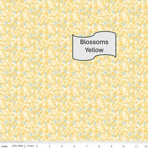 New Beginnings fabric, Blossoms Yellow, Print By Sandy Gervais for Riley Blake Designs, yardage cuts, C15754-Blossoms-YELLOW