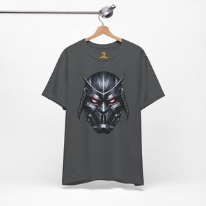 Dark Warrior Robot T-Shirt, Menacing Mecha Design for Sci-Fi Lovers, Perfect Gift for Him, Embrace the Machine Within