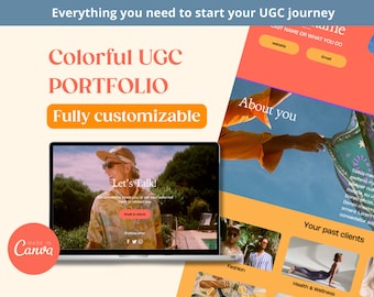 Colorful UGC Portfolio Canva Template