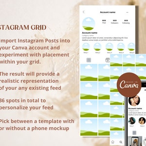 Modèle Canva de grille Instagram