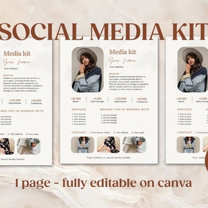 1 Page Social Media Kit Template