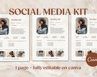 1 Page Social Media Kit Template