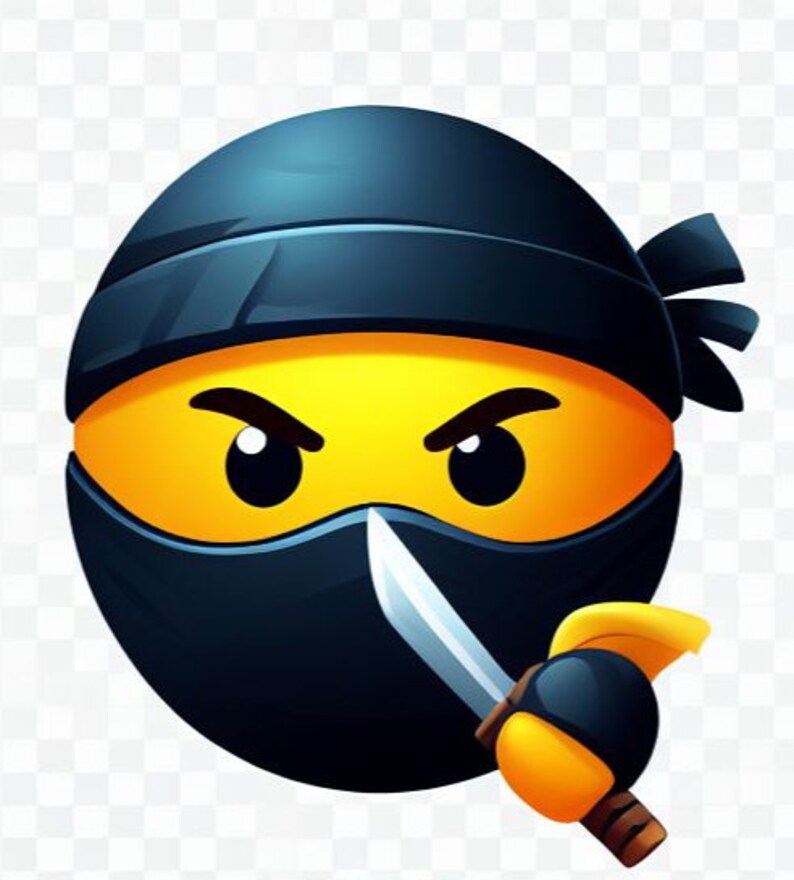 Ninja Emojis PNG Files Etsy