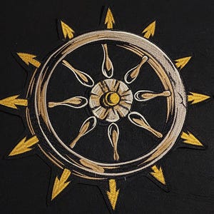 Fashion Sun patch,  Iron on Embroidered moon patch