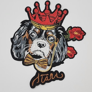 Dog patch, Fashion Animal patch, Iron on Embroidered patch