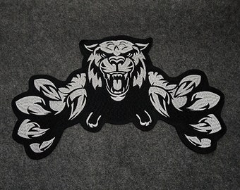 Tiger patch, Fashion Animal patch, Iron on Embroidered patch