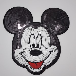 Sequin Fashion patches, Iron on Mickey Mouse patch