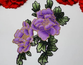 Fashion flower patch, Peony patch,  Iron on