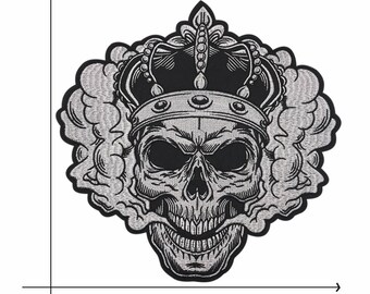 Fashion Skull patch,  Iron on Embroidered patch