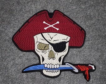 Fashion Skull patch,  Iron on Embroidered patch