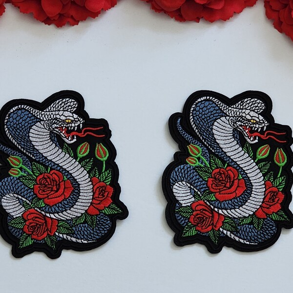2pc/set, Fashion Snake patches, Animal patches,  Iron on patches