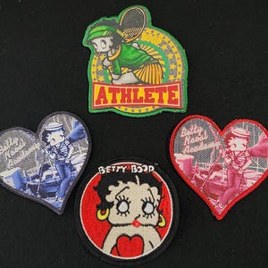 4pc/set, Vintage Betty Boop Fashion Girl patches, Sew On patches