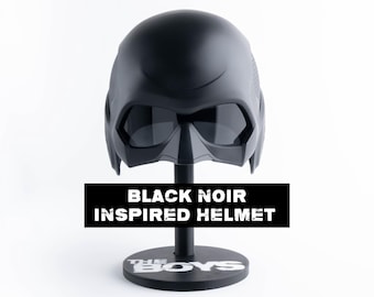 Schwarzer Noir inspirierter Helm