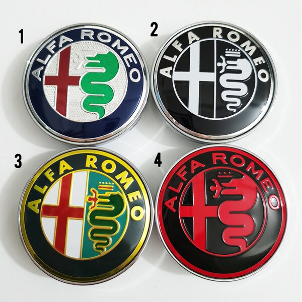 4x Gold Alfa Romeo Hub Cap Rim Caps – 60mm Diameter, Aluminum & Plastic, Universal Fit