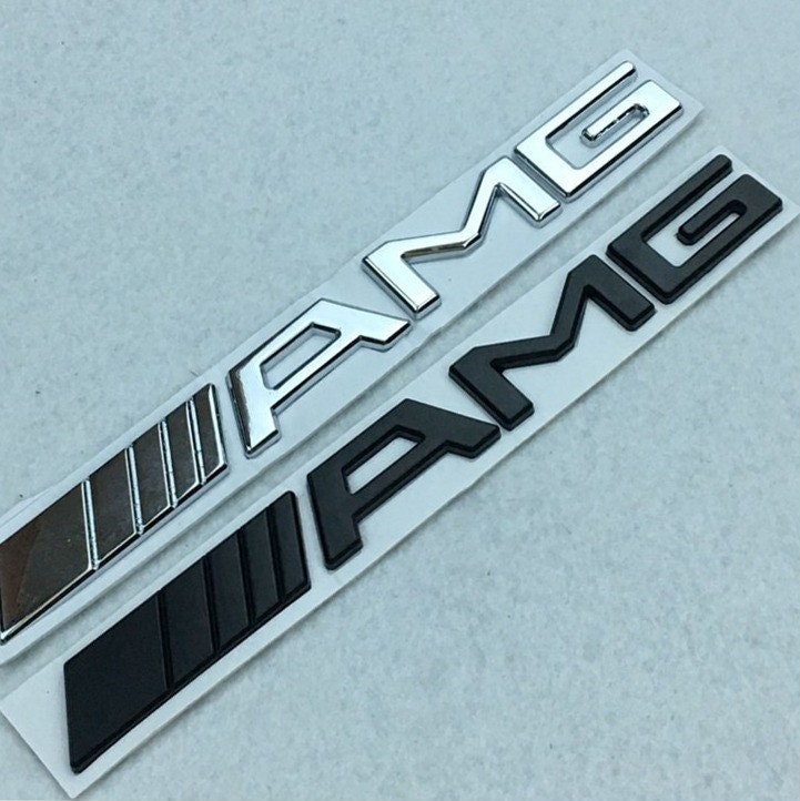 Amg Logo, AMG Mercedes Emblem, Amg Boot Badge, Gloss Black Amg