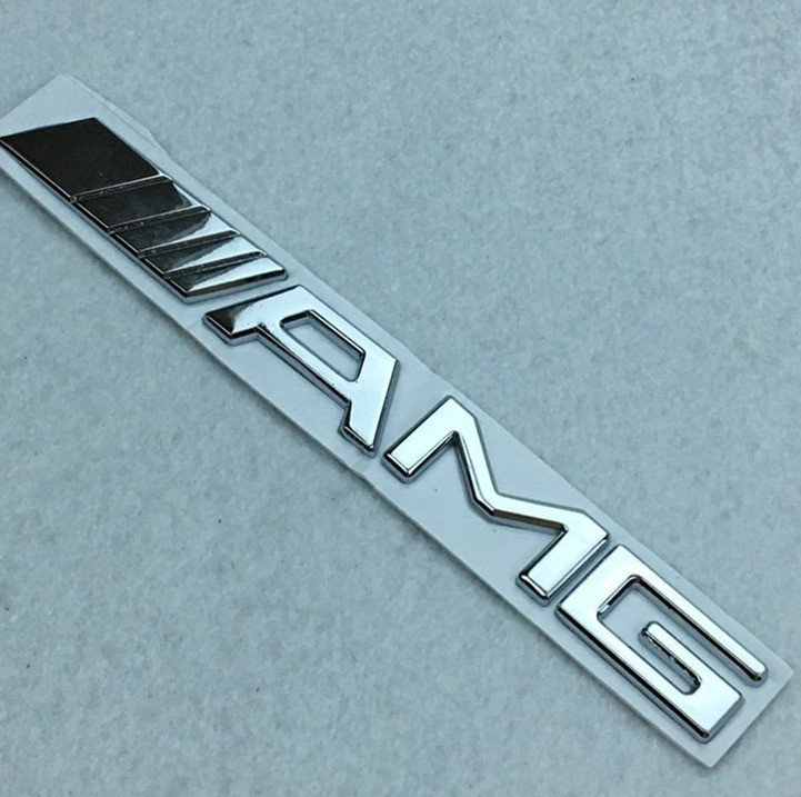 AMG Style Abzeichen In Glänzend Schwarz - Selbstklebender Schriftzug Für Mercedes