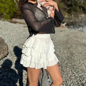 Lace ruffle skirt short new arrivals