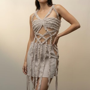 Organic cotton two-piece beach and vacation outfit