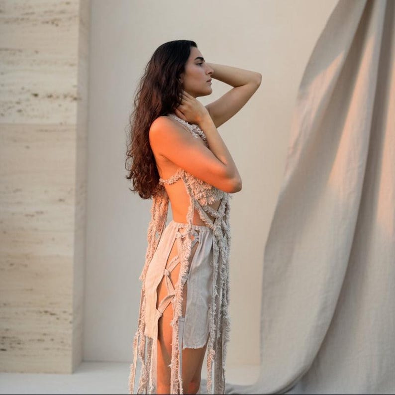 Organic cotton beach outfit with matching skirt and top