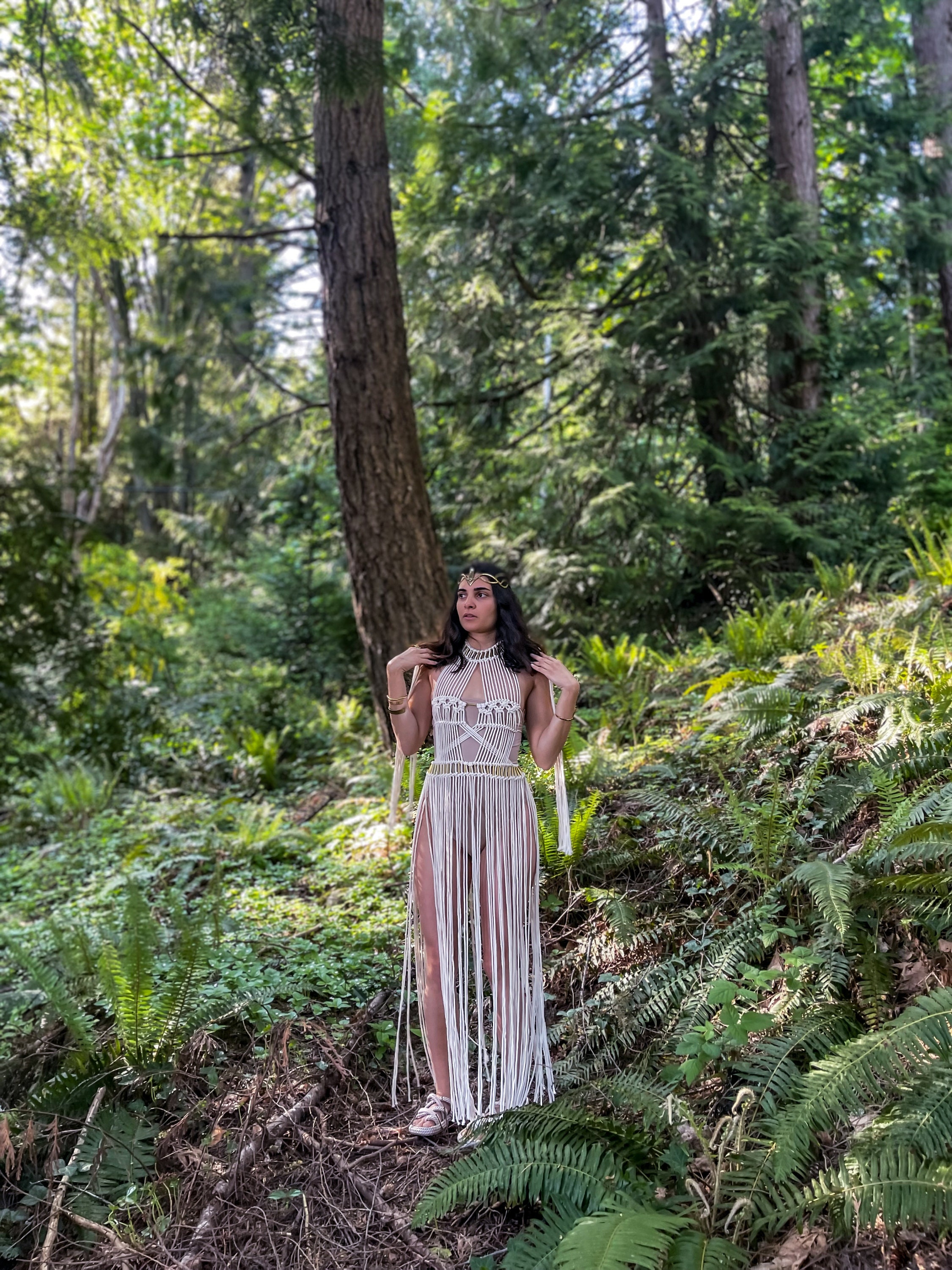 Macrame Wedding Dress, Rave Outfit, Burning Man Dress, Macrame