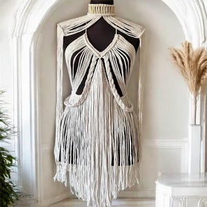 Beach Wedding Dress, Macrame Wedding Dress, Burning Man Dress,Macrame Beachwear, Macrame Beach Dress, Beach CoverUp, Valentine&#39;s day gift