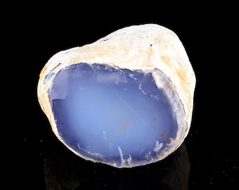 4.6” Natural Blue Chalcedony Gemstone Crystal Rough Stone, Healing Stone for Home Decor,Reiki Stone, Stone for Jewelry Making