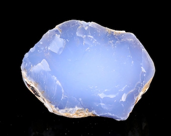 5.8” Natural Blue Chalcedony Gemstone Crystal Rough Stone, Healing Stone for Home Decor,Reiki Stone, Stone for Jewelry Making