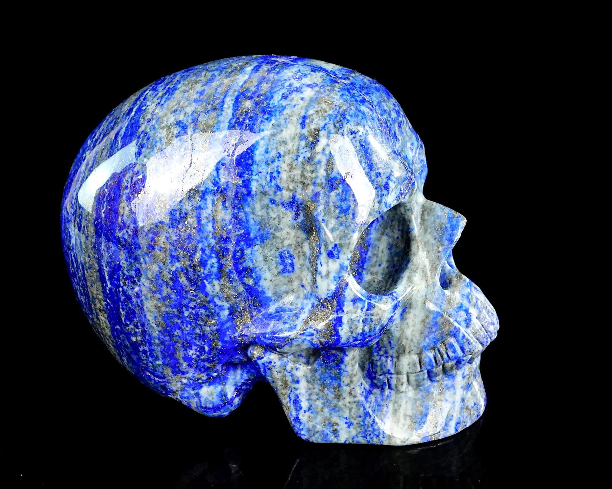 Natural Lapis Lazuli Crystal Skull, 4.5