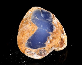 4.9” Natural Blue Chalcedony Gemstone Crystal Rough Stone, Healing Stone for Home Decor,Reiki Stone, Stone for Jewelry Making