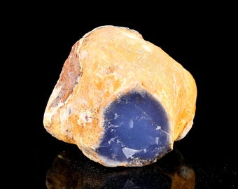 5.6” Natural Blue Chalcedony Gemstone Crystal Rough Stone, Healing Stone for Home Decor,Reiki Stone, Stone for Jewelry Making