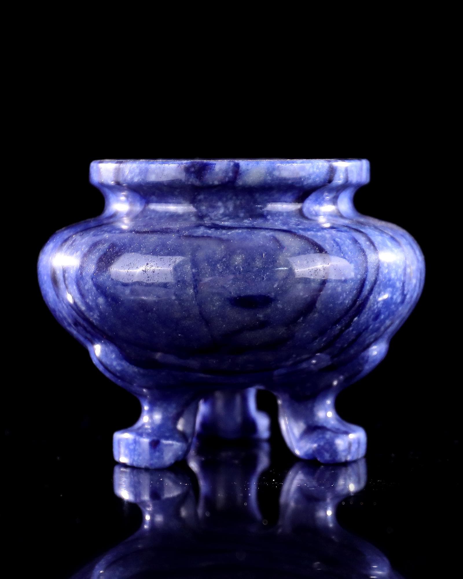 手彫りのブルーアベンチュリン香炉：宝石三脚装飾ホルダー - Etsy 日本