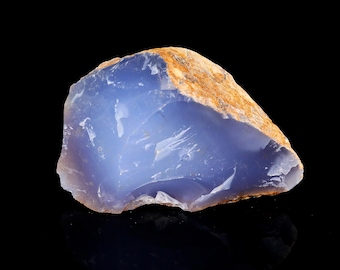4.4” Natural Blue Chalcedony Gemstone Crystal Rough Stone, Healing Stone for Home Decor,Reiki Stone, Stone for Jewelry Making