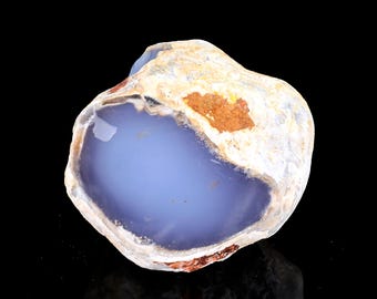 3.7” Natural Blue Chalcedony Gemstone Crystal Rough Stone, Healing Stone for Home Decor,Reiki Stone, Stone for Jewelry Making