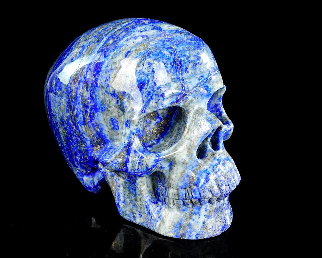 Natural Lapis Lazuli Crystal Skull, 4.5