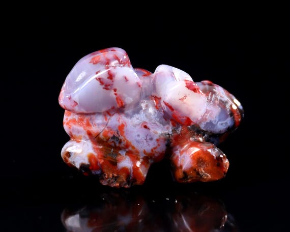 赤瑪瑙水晶のカエル彫刻：手彫りの室内装飾 - Etsy 日本