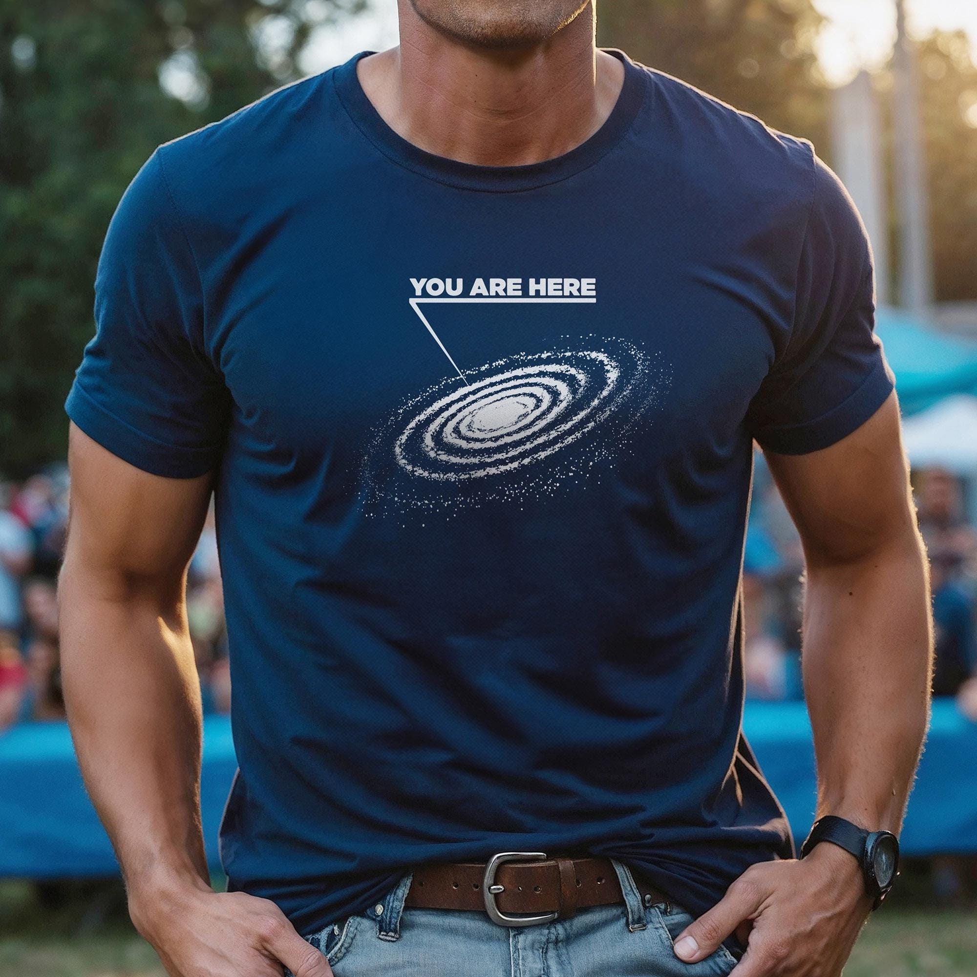 You Are Here Shirt. Milkyway Galaxy Design. Ronald Can