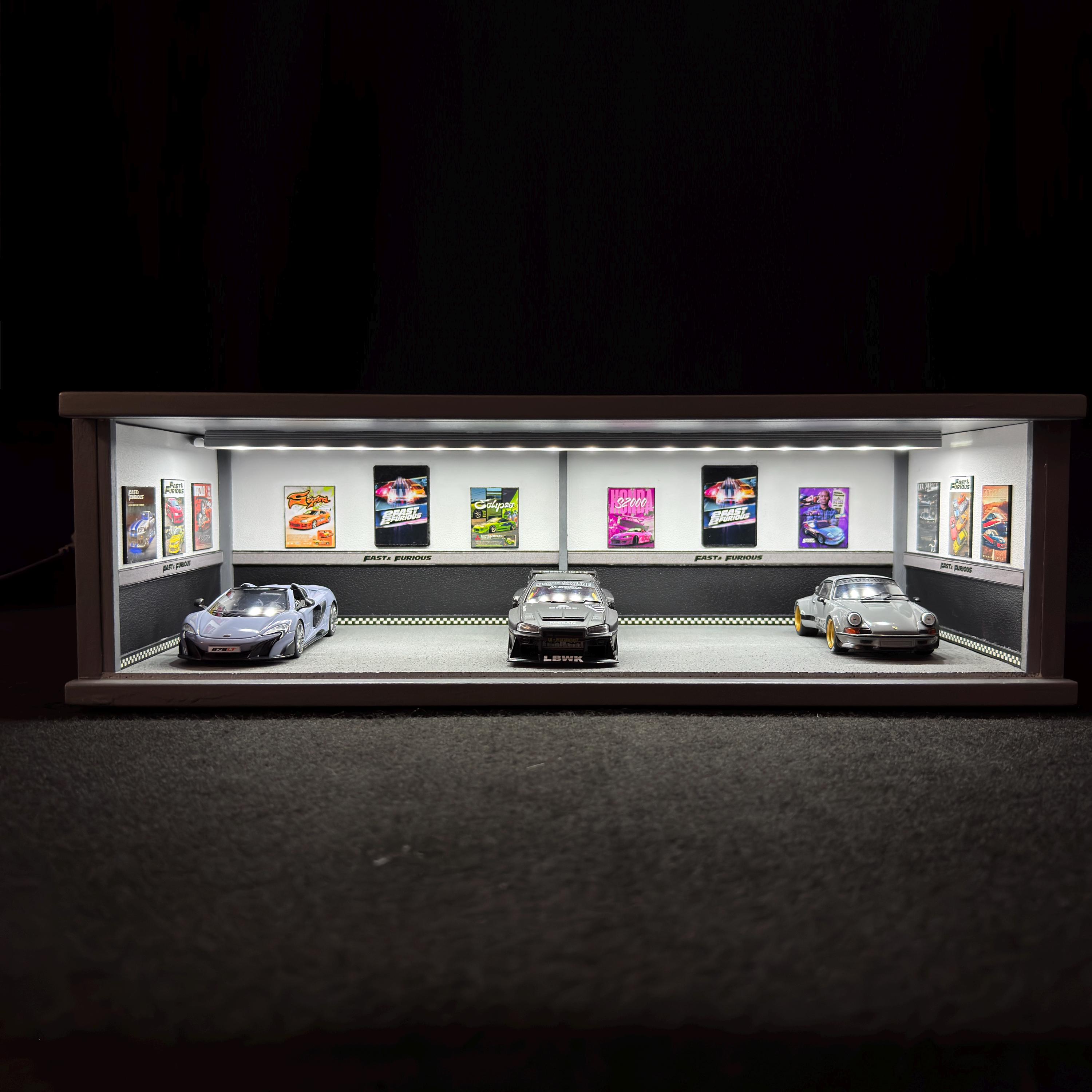Fast & Furious Garage Diorama – Handmade 1:43 Scale LED Display - Etsy