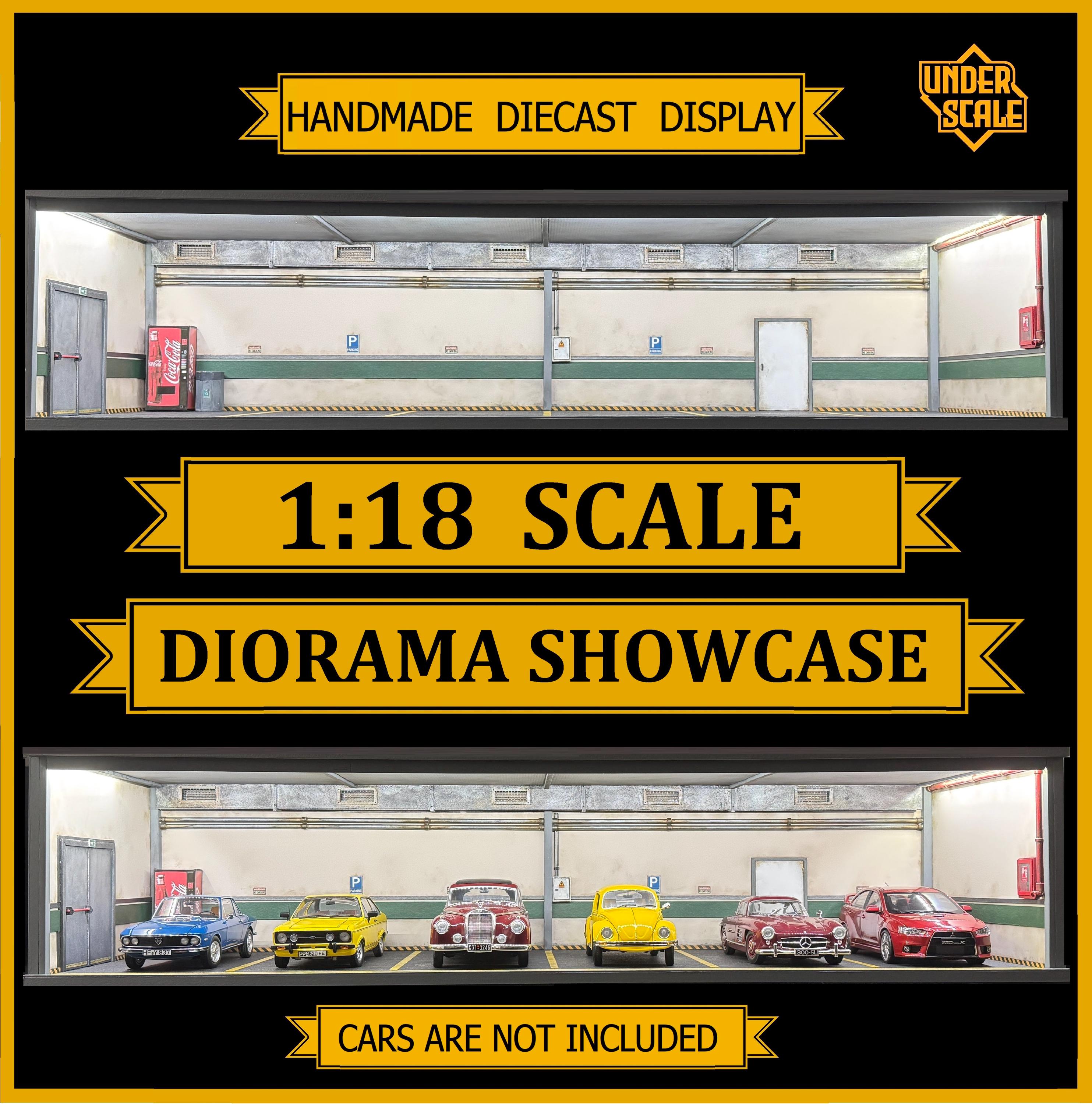 Diorama Parking Lot 1:18 Scale Car Showcase - Model Display