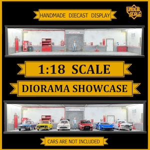 1:18 Diorama Car Workshop Display | Scale Model Showcase for Collectors & Enthusiasts - Perfect Collector's Item