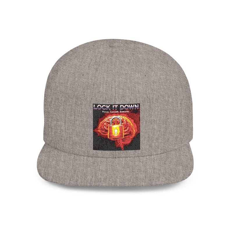 Lock It Down Snapback Hat | Focus Commit Execute | Motivational Gym Cap | Fearless Focus Apparel | Discipline Over Distraction | image 7