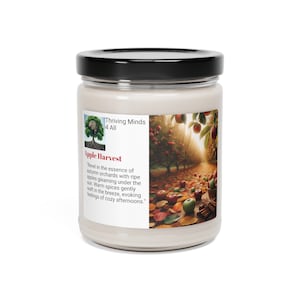 Apple Harvest Candle - Warm Autumn Orchard Scent for Cozy Afternoons, 9oz Gift
