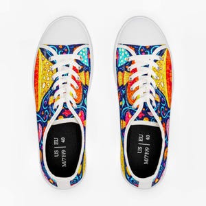 Baskets basses Cottagecore pour femmes - Cadeau de chaussures fantaisistes au design champignon