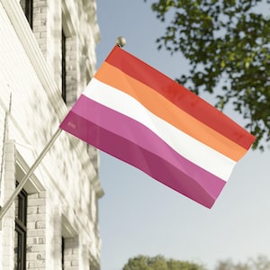 Lesbian 5-Stripe Pride Flag, LGBTQIA+ Pride Flags, LGBTQ+ Leather Pride, Wall Art, LGBTQ Pride, Home Decor, lbgt Gift, Lesbian Pride Flag
