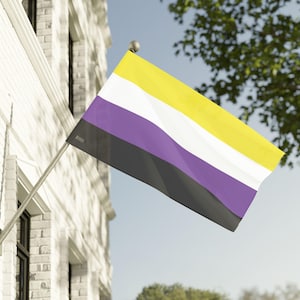 Non-Binary Pride Flag, LGBTQIA+ Pride Flags, Wall Art Print, Room Decor, LGBTQ Pride Decor, Home Decor, LGBT Gift, Pride Flag, Non Binary