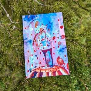 Postal de salchichas (4 x 6 pulgadas) / impresión pequeña / arte de cuento de hadas / impresión de postal / regalo de arte / impresión de cuaderno de bocetos / postal individual