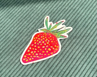 Fun strawberry fridge magnet