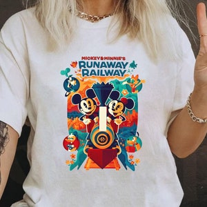 Retro Disney Mickey & Minnie&#39;S Runaway Railway Shirt | Funny Mickey And Friends Nothing Can Stop Us Now T-Shirt | Hollywood Studios Trip Tee